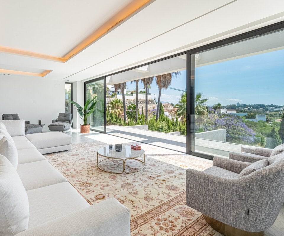 Nieuw gebouwde villa met zeezicht in Los Flamingos